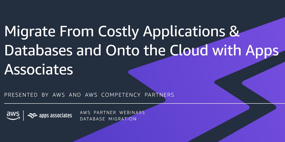 Migrate enterprise workloads to the cloud, freeing you to focus on higher-value initiatives. Watch our webinar to hear how Apps Associates helps customers move to Amazon Aurora.
go.aws/2YK1PqM