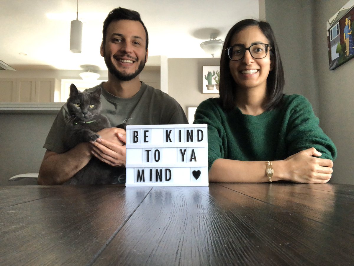 Wearing green to help raise awareness for mental health this week! #getreal about his you feel and be kind to your mind! Even Farrah 😺 is sporting green to match her eyes! <a href="/nelsonhdsb/">Nelson High School</a> <a href="/SaharMonzavi/">Sahar Monzavi-Bacon (She/Her)</a>