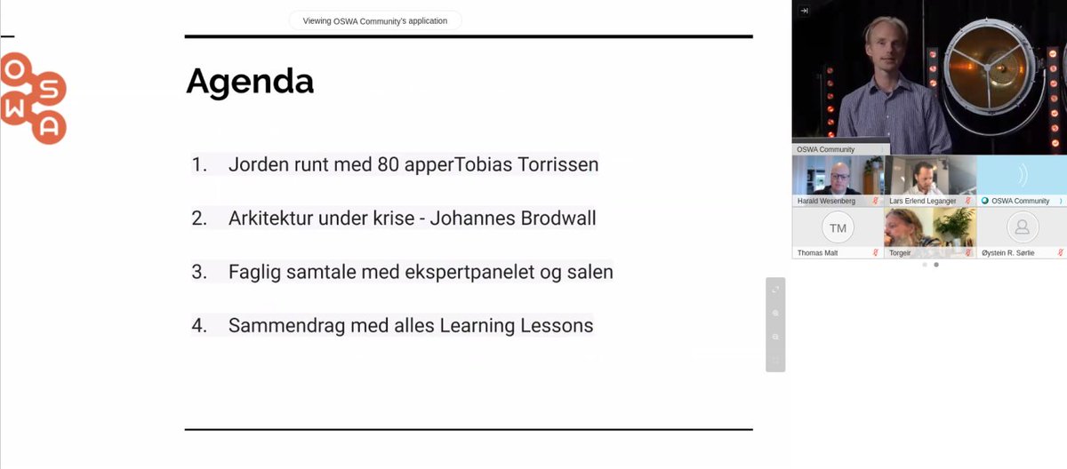 God Meetup og debatt om #Smittestopp og contact tracing.

Tobias Torrissen og <a href="/jhannes/">Johannes Brodwall</a> innledet med hver sitt foredrag. I debatten var også følgende med: Haakon Bryhni (<a href="/simula_research/">Simula Research Laboratory</a>), <a href="/leganger/">Lars Erlend Leganger</a>, <a href="/hwes/">Harald Wesenberg</a> og <a href="/tawaterhouse/">Torgeir Waterhouse</a>.

Arrangør: OSWA - Oslo Software Achitecture