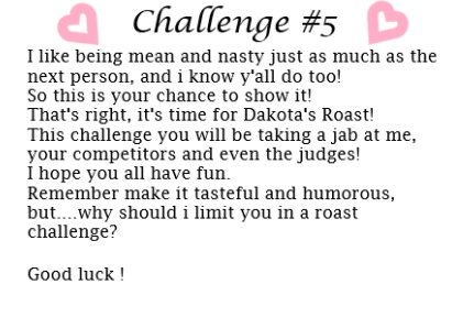 BiteMeHoney's tweet photo. Challenge 5!
Good luck!
#DPCFWSA https://t.co/06qtFkzKLL