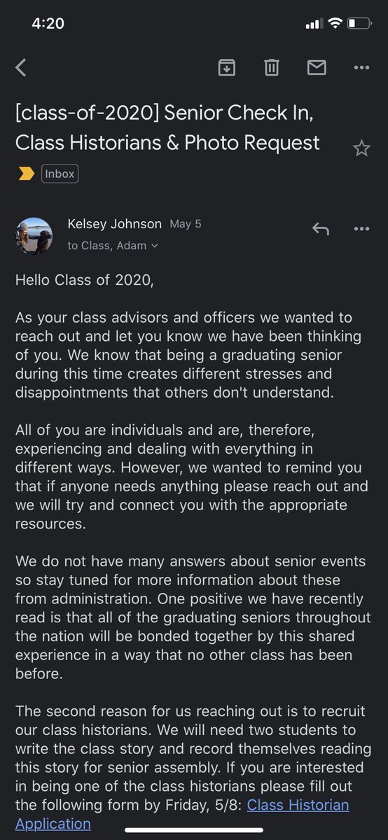 2020bhsclass's tweet photo. Tomorrow-Friday, May 8th Class historian applications are due! Next Friday, May 15th your pictures you want in the senior slideshow are due!! Email your pics to 2020chlgal@biddefordschools.me I will send a confirmation email within 48 hours to everyone who sends me their pictures https://t.co/cRYOsOBhnD