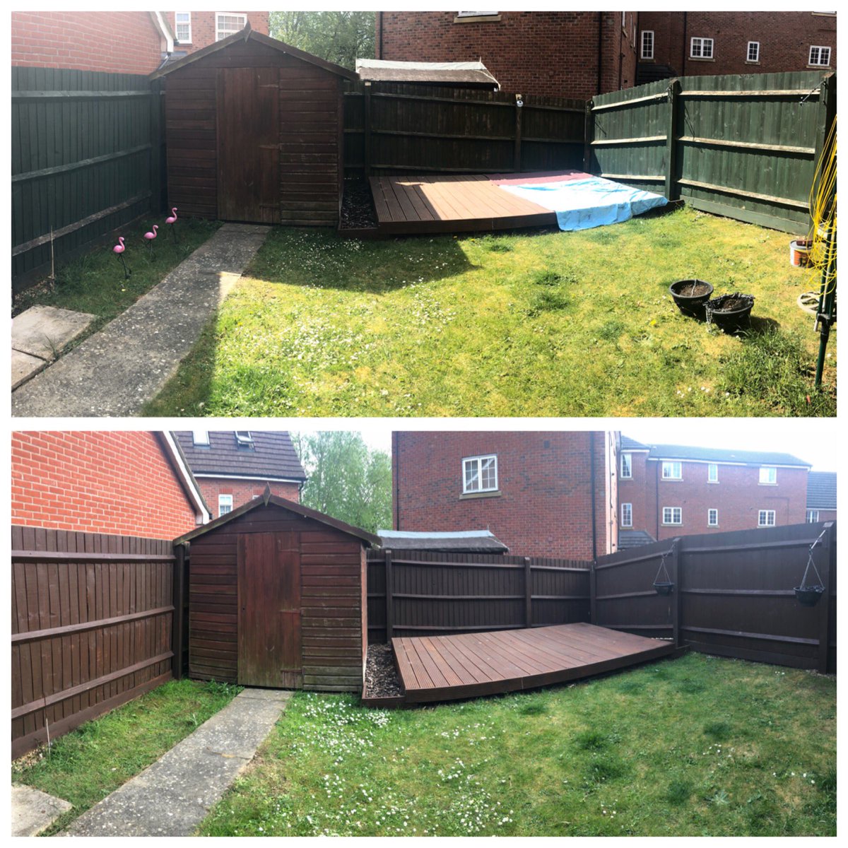 AaronN_TAL's tweet image. I hope you’re all well and staying safe?

After spending so much time adjusting to fatherhood.
Today was a good day to paint the fence.
Just the shed to paint and a second coat then I think I’m ready for summer.

#QuickCheckin
#OneDayCloser 
#StaySafe
#SelfIsolation