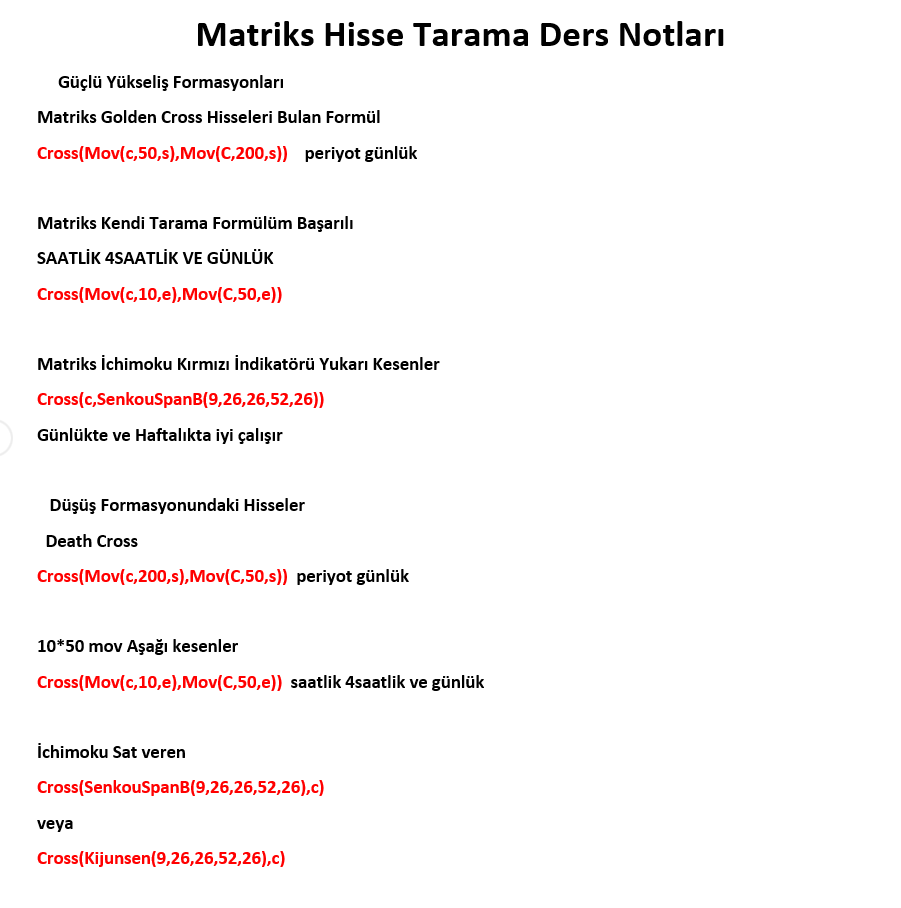 arifcoskun05's tweet image. Basit ama etkili tarama formülleri tabi ek kriterler hacim kriterleri filan getirebilir
Matrikste yazmasını bilmeyenler için Grafik Aç-Khn-Explorer bölümünden bu şekilde yapabilirsiniz