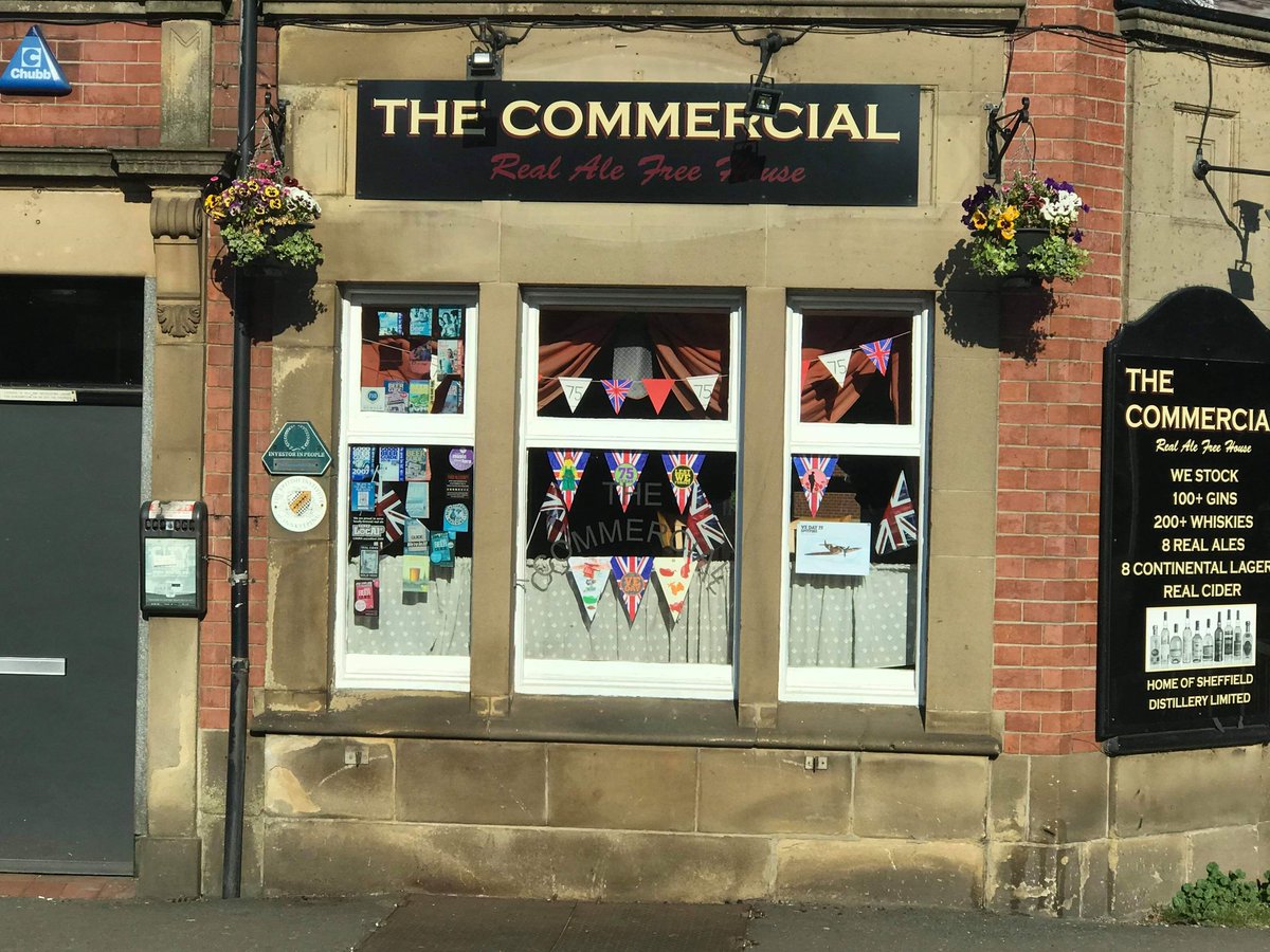 thecommiepub's tweet photo. Love all the VE paintings and drawings we've received from our locals, thank you for sending them in so we can display them and celebrate together but apart #VEDay75 #local #pubshut #sheffieldissuper #Chapeltown https://t.co/fBEL0qoeLe