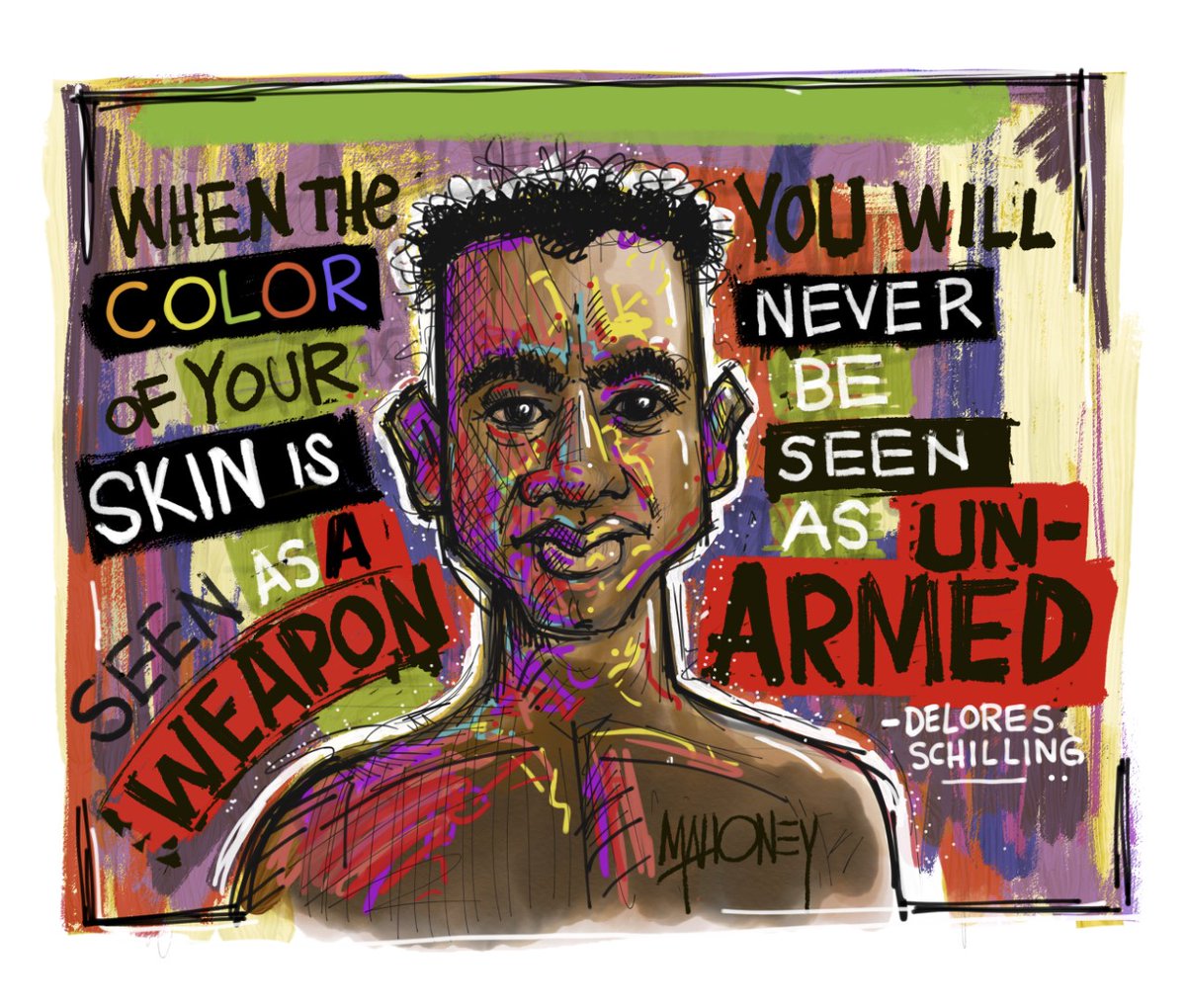 NDCMinistry's tweet photo. Timely art from our Creative Ministry Associate, Mikel Mahoney. (There are other things happening in our country besides, COVID-19, folks.) https://t.co/WAGcvsrWWM