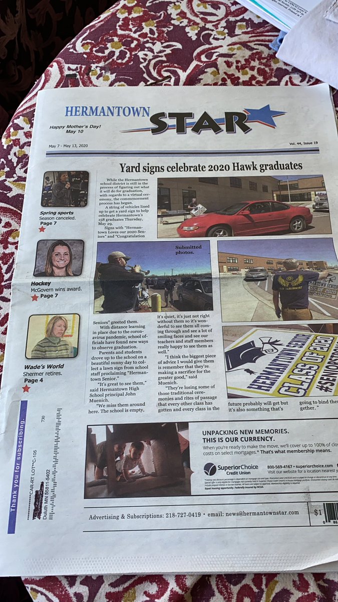 Another issues of the Hermantown Star is out this week.  #supportsmallbusiness #supportlocal #SupportJournalism