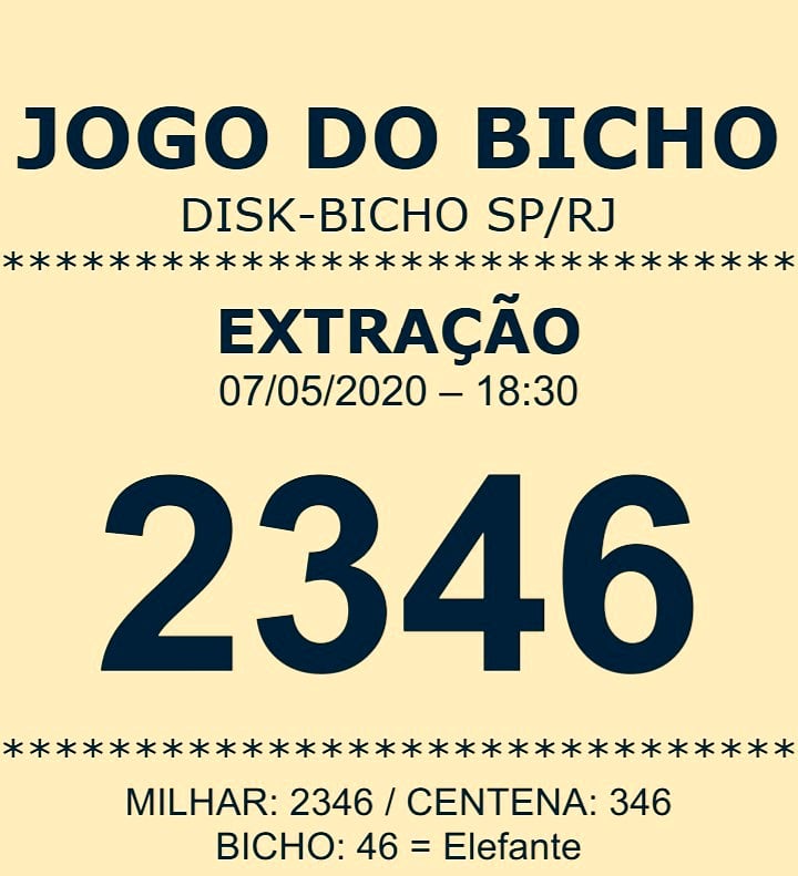 Sticker com o Resultado de Hoje. Série Jogo do Bicho, de Oscar