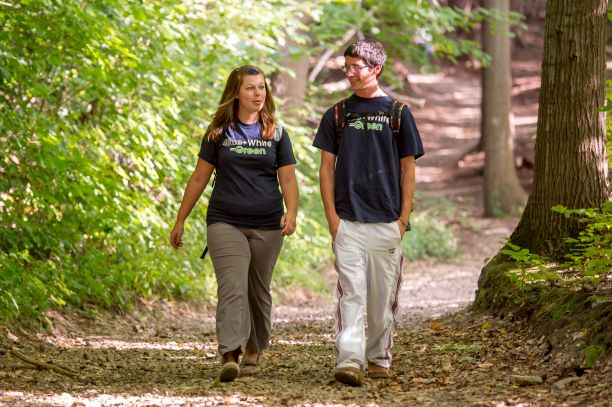 PSBehrend's tweet photo. The final phase of a $690,000 trail-improvement project in Wintergreen Gorge began today. Work had halted when Gov. Tom Wolf suspended all "non-life-sustaining" business in order to slow the spread of the COVID-19 virus. https://t.co/xjUSBGHgBn https://t.co/o7evQBav7G