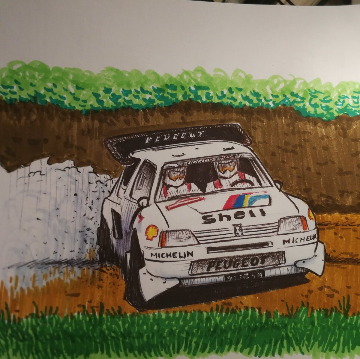 jolliffee7's tweet photo. Peugeot 205 Ti 16 during '86 rallie of Finland #makerdrawing #peugeot205tirallye #groupb @SharpbluePix @Collectomaniac3 @WeLoveDiecast @DiecastAddicts @LittleJohn_MD @toydetectives @diecastchile @retrodan16 https://t.co/33A1vnuYiQ