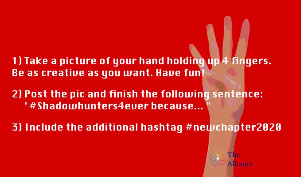 saveSHAlliance's tweet photo. Exactly one year after the Shadowhunters finale, we heard that a TID adaption is in the works. What about SH? There are still so many stories to be told! We need season 4! Do u agree? Then follow the instructions👇🏽 Let's be loud! #Shadowhunters4ever #newchapter2020 https://t.co/OavZMPqtO8