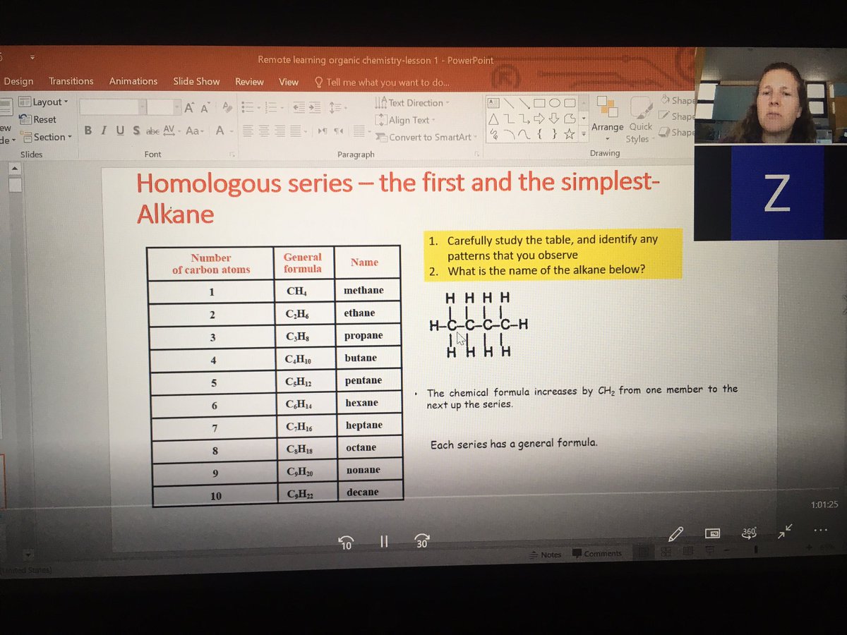 smbelal's tweet photo. Y10s learning organic chemistry via Zoom this week @NcbisSecondary https://t.co/rMhozbyYdK
