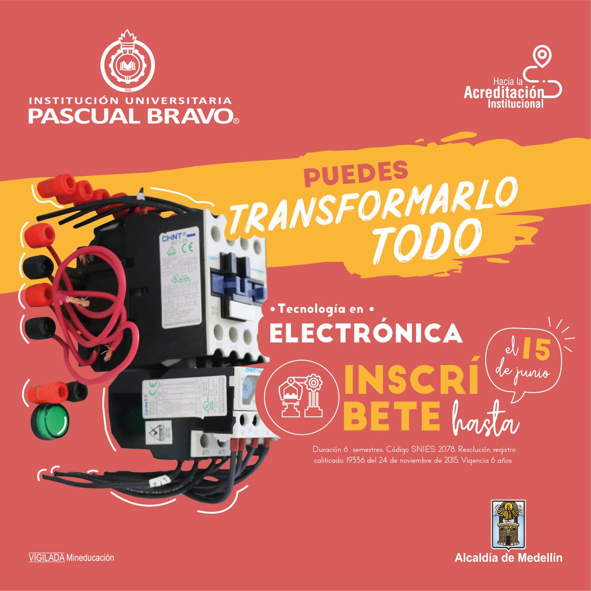 IUPascualBravo's tweet photo. Deja a un lado las excusas para no estudiar. En #PascualBravo puedes transformar tu futuro. 👨🎓
Inscripciones abiertas 👉👉 https://t.co/UdVfgozUoK.
#programastecnologicos #educacionsuperior #educacioncalidad #inscripcionesabiertas #puedestransformarlotodo https://t.co/45UH7ZziuI
