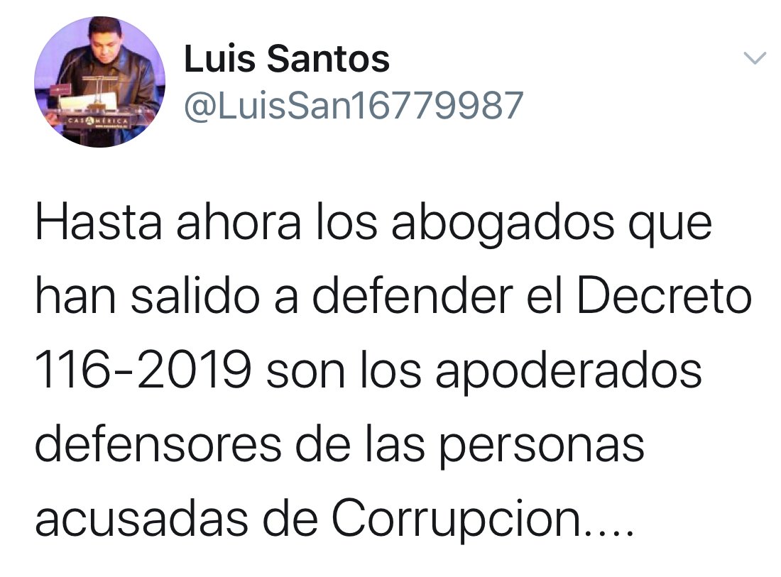 Director_FOSDEH's tweet photo. El Fiscal Luis Santos tiene toda la razón. Los únicos que defienden el nuevo Código Penal son la barra de abogados de la corrupción y sus clientes. Abogado @LuisSan16779987 el @fosdeh lo respalda. https://t.co/eACGKiC1Rv