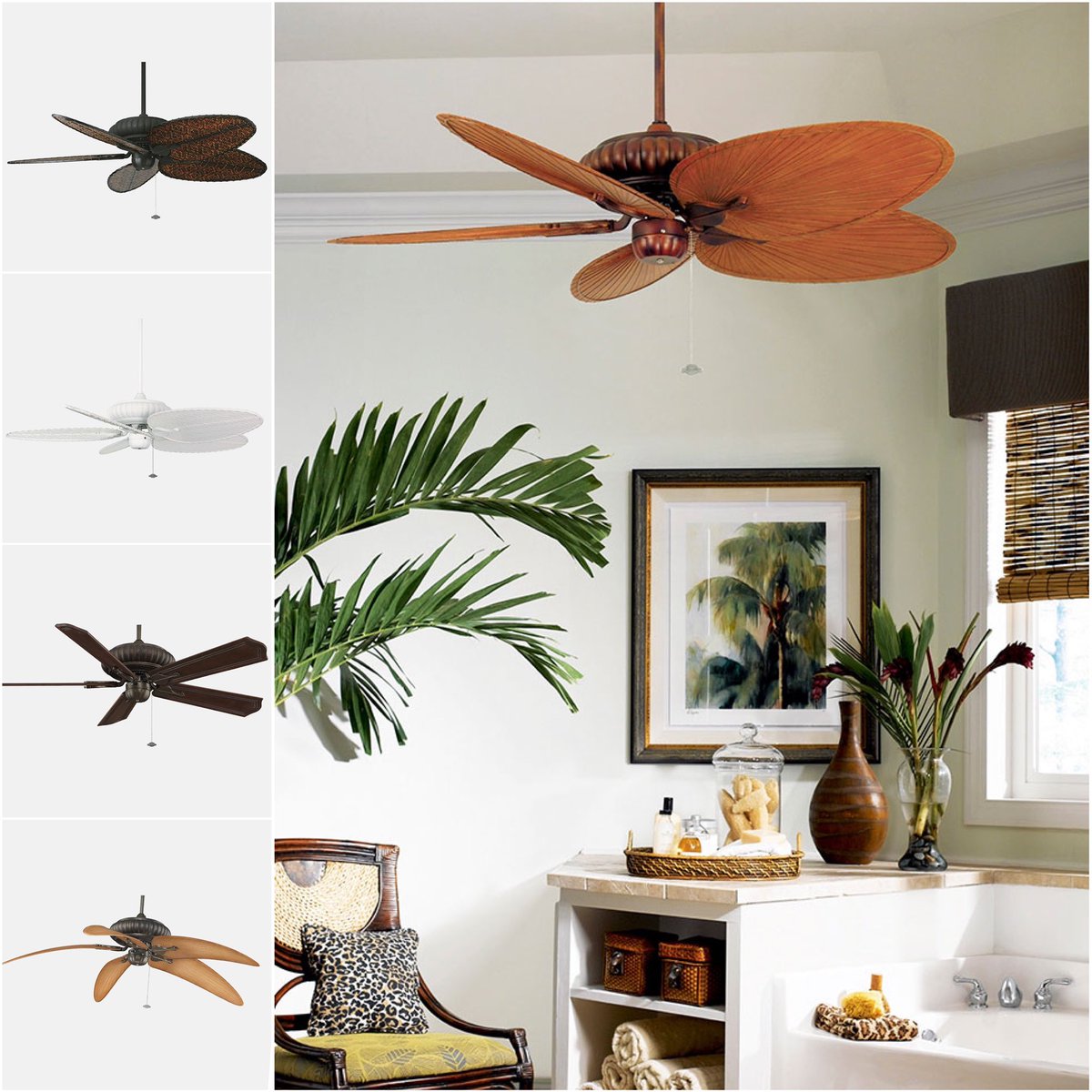 LightingShe's tweet image. Warmer weather is finally here!☀️Beat the heat this summer with the Belleria fan from @fanimation! Available in several blade options, this fan provides the exotic look and feel of the tropics all year round🏝. Order now at 518-383-0800 or marketing@sheinc.com.
