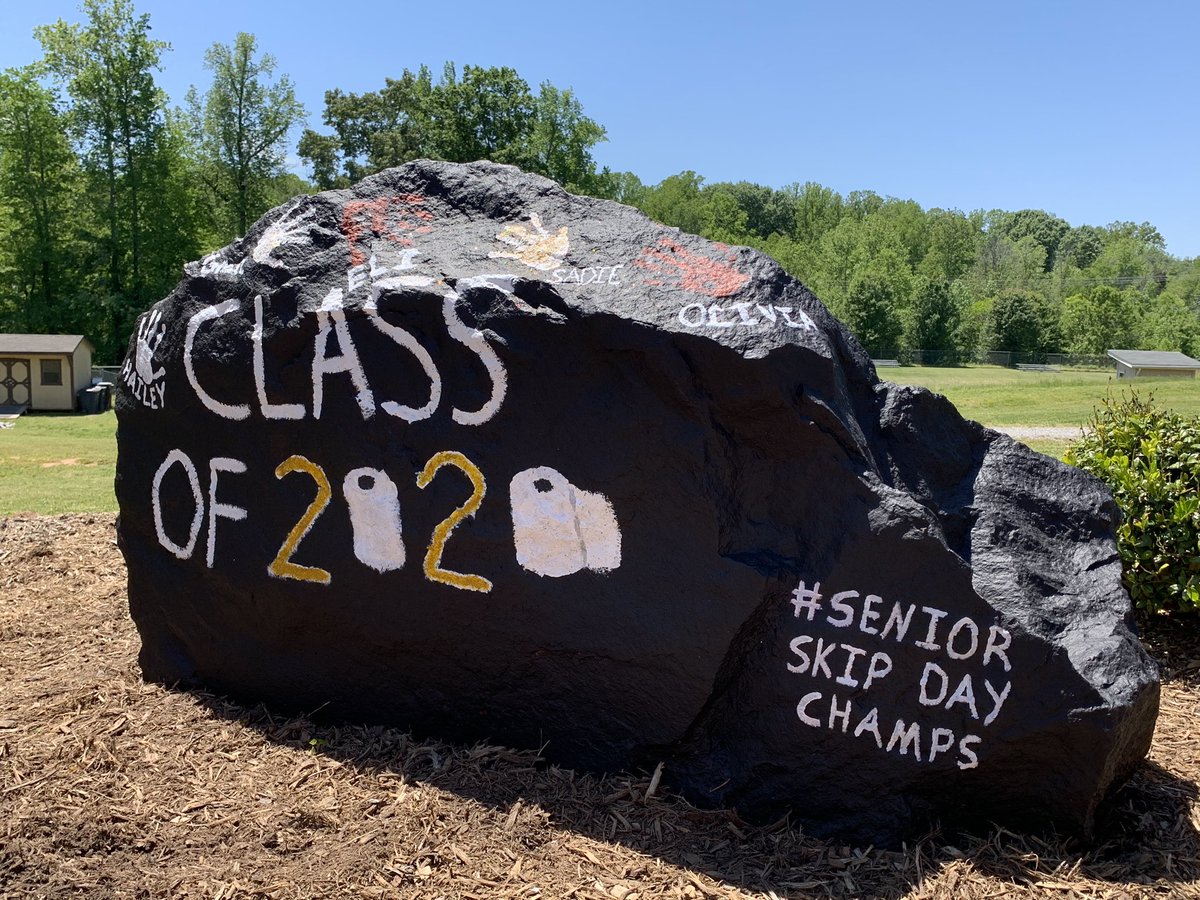 TBCAcademy's tweet photo. #tbctitannation embellished the Titan spirit rock with memories from their final high school chapter! #tbcatitans https://t.co/diLpmTJ6xX