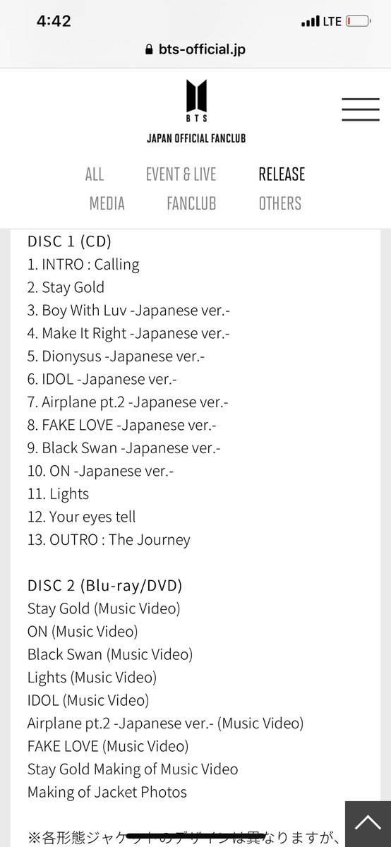 BTS will release Japanese 4th Album 'Map of the soul: 7, Journey'on 7/15! There are 13 tracks including the album lead song 'Stay Gold' (in Japan TV drama 'Spiral Labyrinth' OST) and 'Your eyes tell' which Jungkook participated in composing. The pre order will start 5/8 @BTS_twt