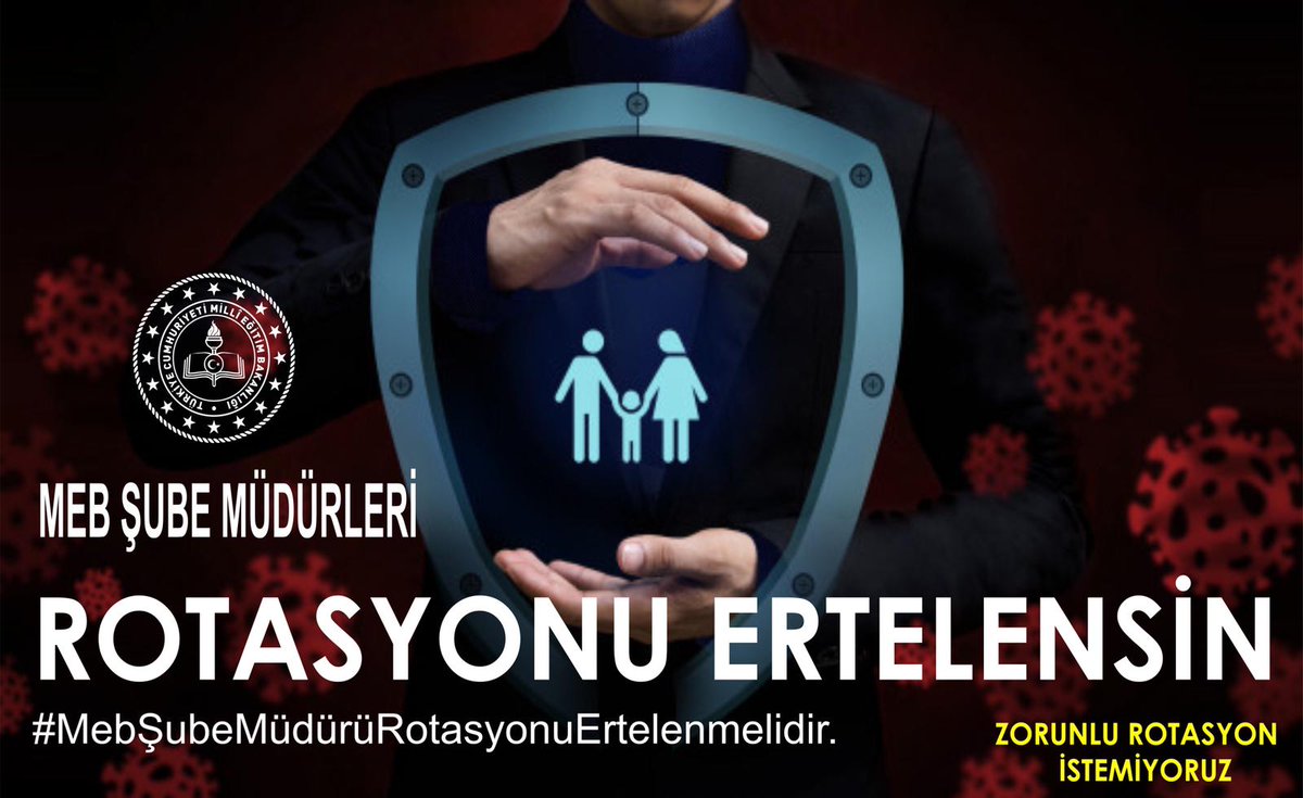 #MebŞubeMüdürüRotasyonuErtelenmelidir
Rotasyon yapılmasın demiyoruz
Mevcut şartlarda sağlıklı değil diyoruz.Bu şartlarda yapılırsa, yüksek oranda mağduriyet oluşturacaktır diyoruz.
<a href="/RTErdogan/">Recep Tayyip Erdoğan</a>
<a href="/fahrettinaltun/">Fahrettin Altun</a>
<a href="/ikalin1/">İbrahim Kalın</a>
<a href="/hasandogan/">Hasan Doğan</a>
<a href="/drfahrettinkoca/">Dr. Fahrettin Koca</a>