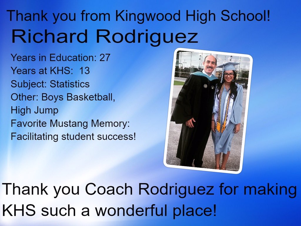 HumbleISD_KHS's tweet photo. Happy Teacher Appreciation Week, Coach Rod! https://t.co/KbsKdscp3G