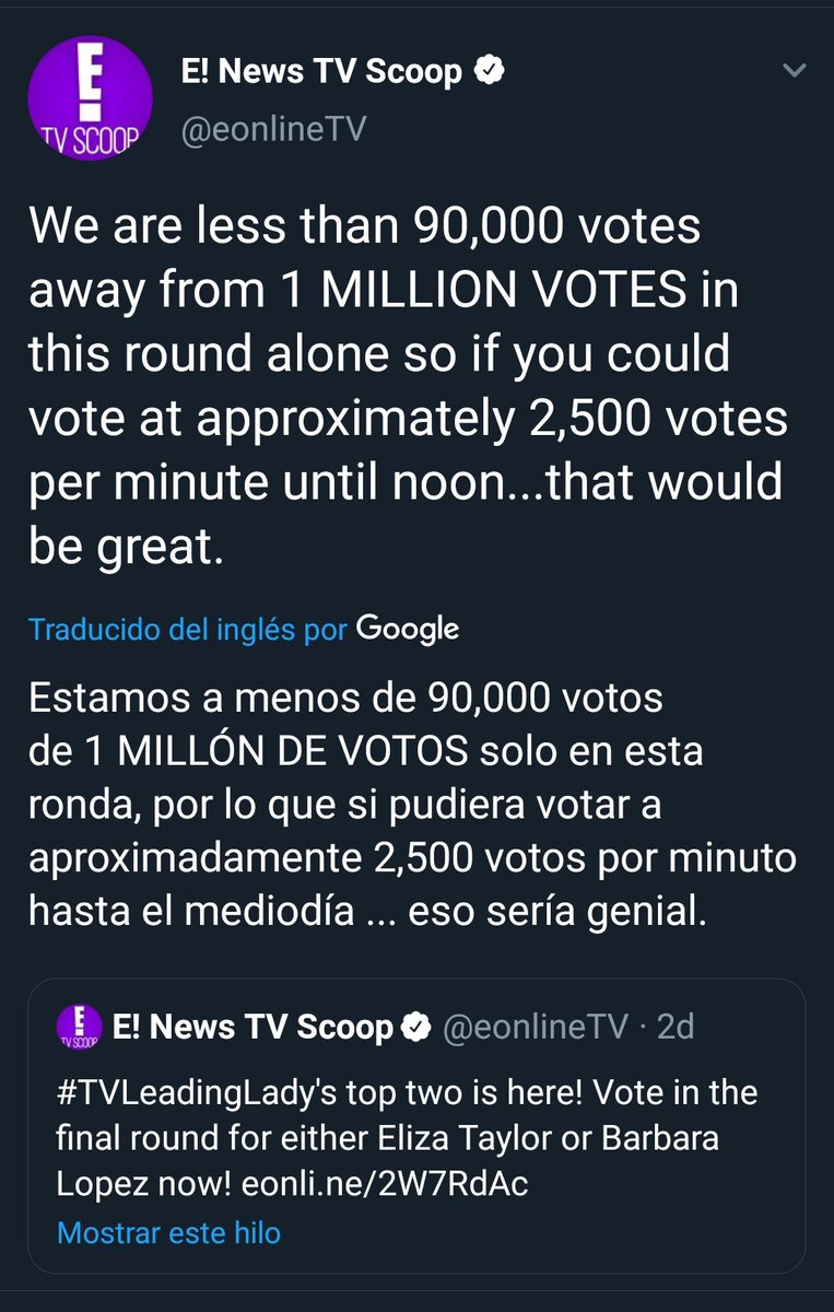 VivoYupi's tweet photo. @barbara_lopez21 Seguramente hicimos medio millón de votos en total, en los tv y novelas hicimos más de 2 millones pero tuvimos varios días esta vez solo fueron 2 😅 más bots de humanos

TI AMIAMO BARBARA https://t.co/LK2fJfzFXg