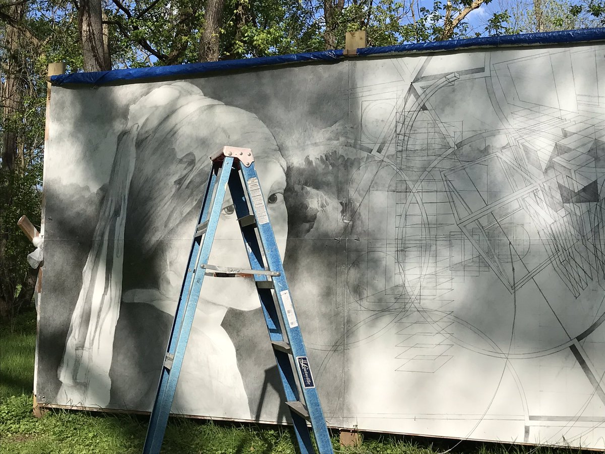 mdmooser's tweet photo. Noticing the inevitable shadow/ ladder play while on water break. https://t.co/izQQW6pWs5