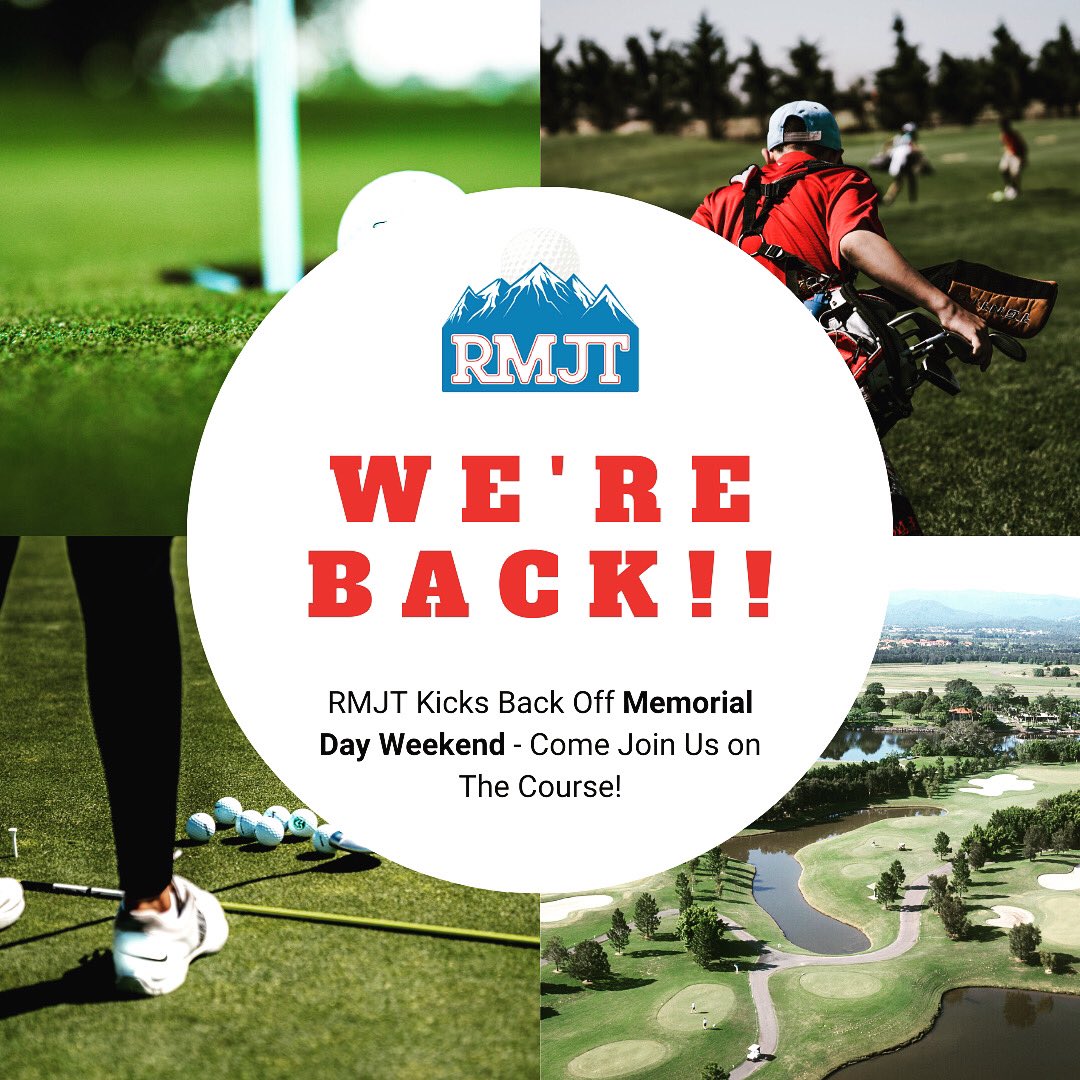 rmjrtour's tweet photo. #RMJT kicks back off on Memorial Day - come join us on the course! 

https://t.co/Jnuwe2LFhh https://t.co/44mGJGrlMu