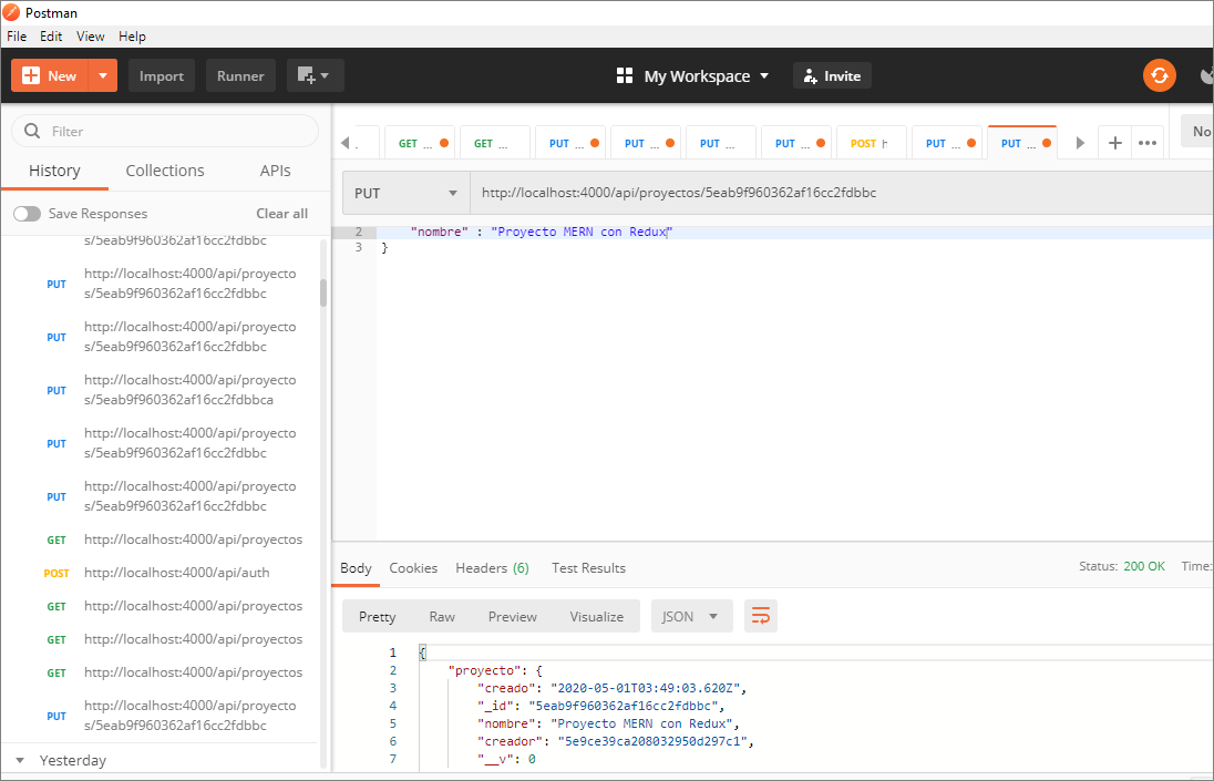 H_Mariel's tweet photo. Poniéndole átomos al Jueves....Haciendo --->Actualizando el Proyecto #ReactJS #Curso del profe @JuanDevWP #Udemy #MERN #backend #MongoDB #Express #JWT #100DaysOfCode #code #codegirl #girldeveloper #Postman #Devs #girlprogrammer #programmergirl #Geek #girldevelopers ⚛️👩💻🦾🪐💙✨ https://t.co/0wpcm59Caf
