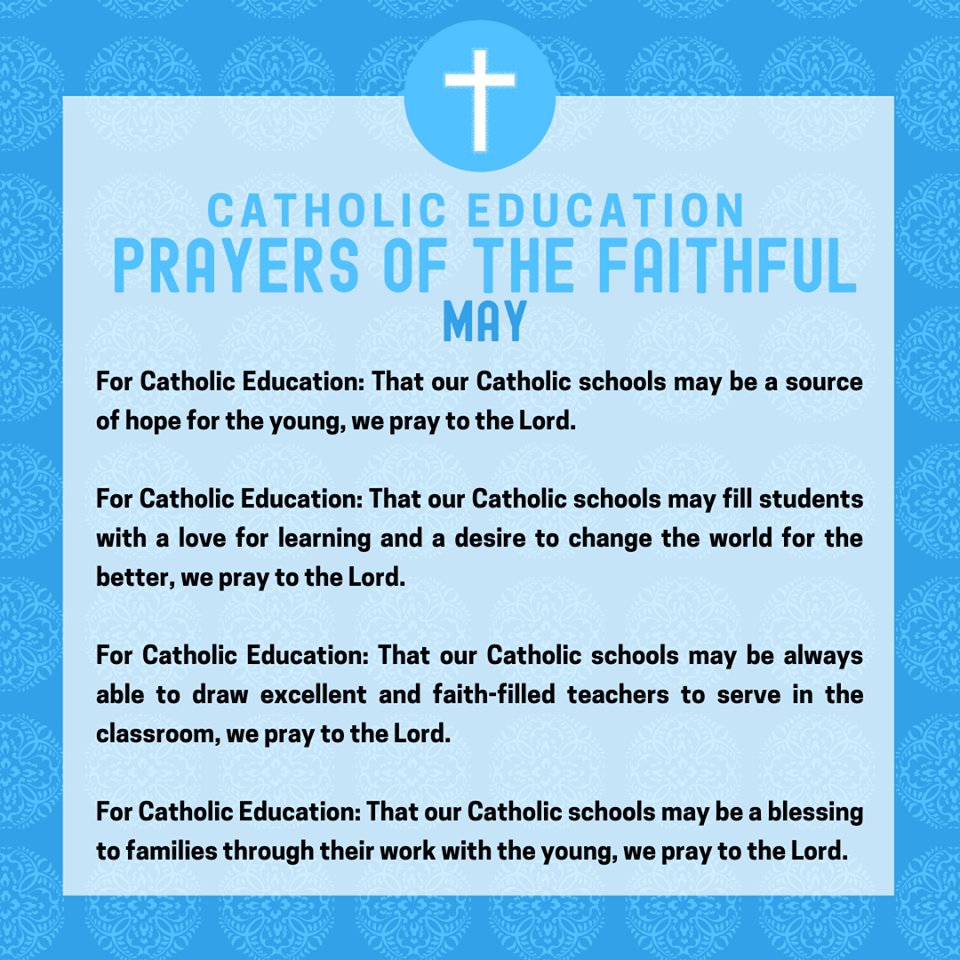 GrACE4cathed's tweet photo. Praying for Catholic Education in the month of May.  Praying for our upcoming celebration of Catholic Education Week in Alberta  #ibelieveinCatholiced https://t.co/H26ZXGgAxZ