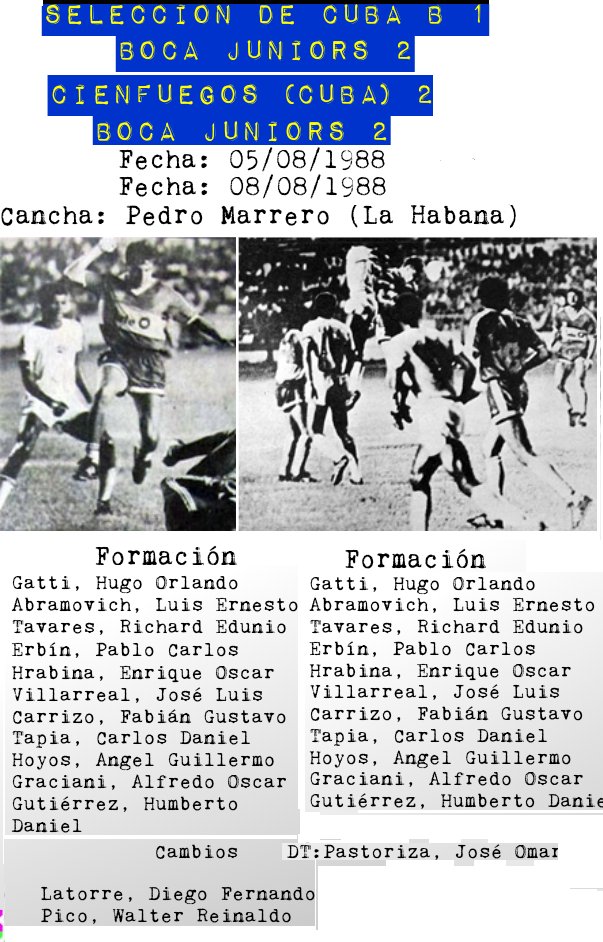 ElBosterodCuba's tweet photo. 📢⚽Sabías que Boca estuvo en Cuba 🇨🇺en el Año1988 💙💛 jugó dos partidos. @BosterosDeLey @boca365 @BocaTeVe @marto_m3 https://t.co/xVVvPtoDRs