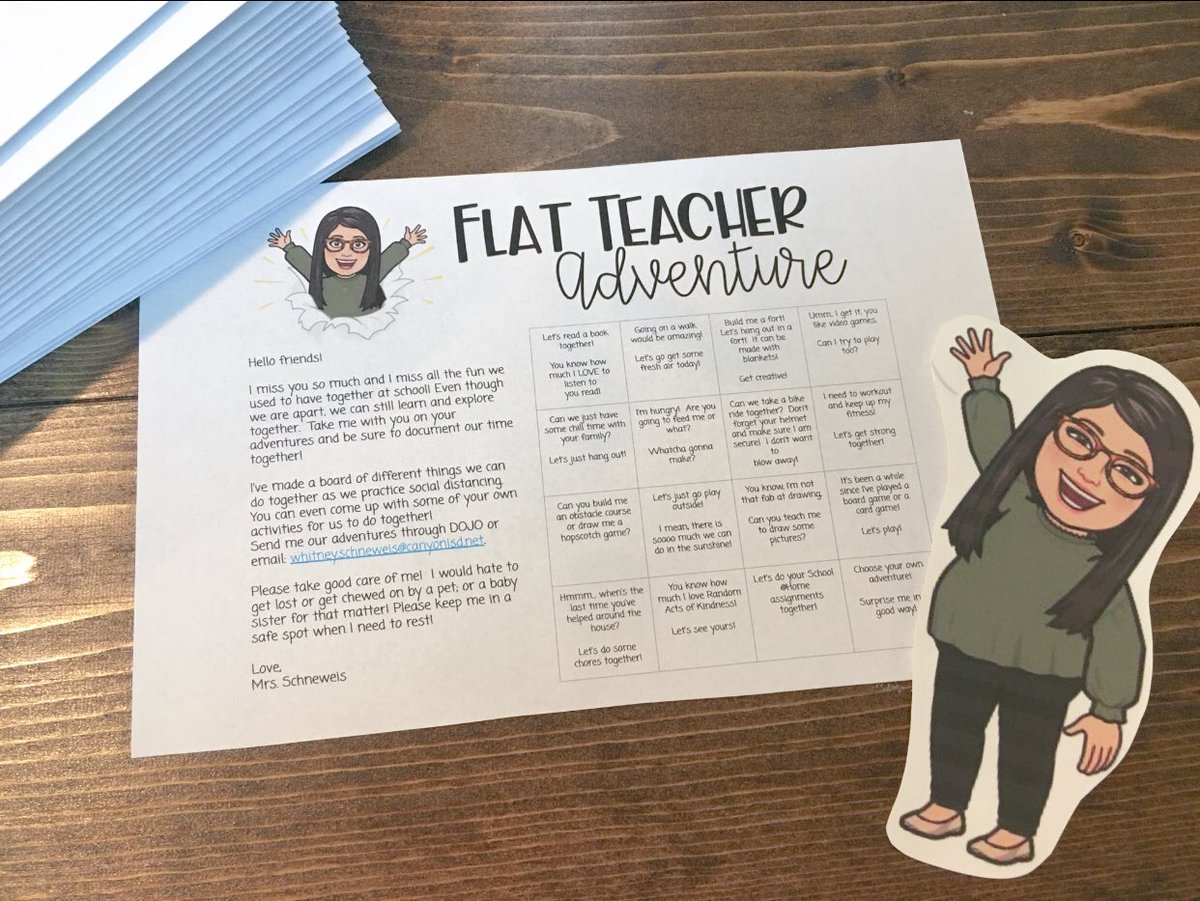 I implemented the Flat Teacher Adventure in hopes that my students are just that much more engaged with their learning. Can’t wait to see all the school work we get done together and the fun we have along the way! 😄 #CISDRocks @CityViewElem
