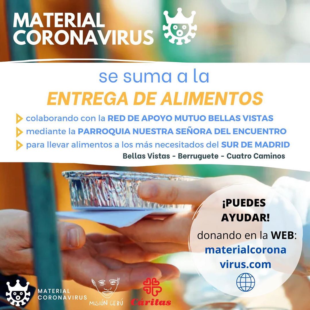 MaterialCorona's tweet photo. En Material Coronavirus trabajamos para combatir esta crisis sanitaria, pero también la económica que ya está aquí. Por ello además de seguir comprando,fabricando y distribuyendo material sanitario hemos empezado a colaborar donando y repartiendo alimentos a familias necesitadas. https://t.co/ihUXkA5zTG