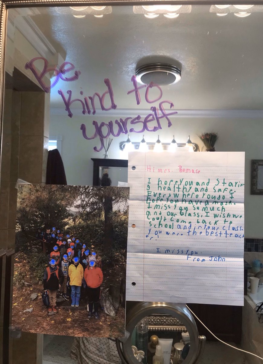 Mthomasteacher's tweet photo. My daily reminder of how much I miss teaching and my students. #bekindtoyourself https://t.co/SnJYKhQ6vL