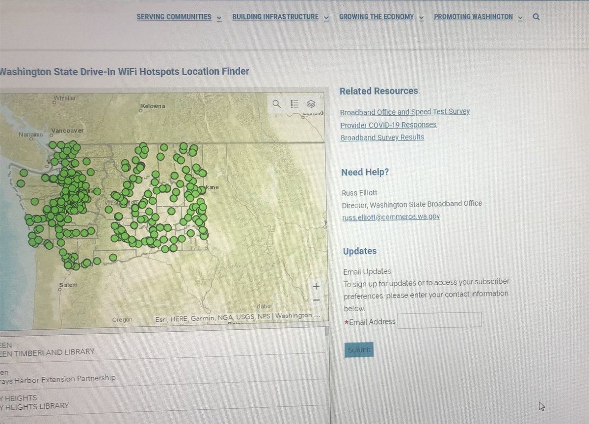 WSUExtension's tweet photo. Today is the official launch of the drive-in WiFi hotspots around the state. Over 300 have launched beginning today! Our Director, @MccrackenVicki was on site in Asotin to launch the program with @WAComDirector and @WAStateCommerce. More info: https://t.co/SCOAr1oBod 
@wsucahnrs https://t.co/isCoZIOx89