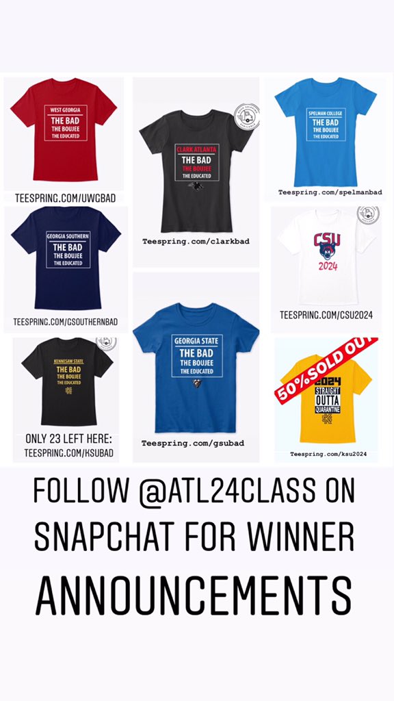 atl24class's tweet photo. Atlanta T-Shirt giveaway! First 100 ppl to RT &amp; tag 3 friends in the comments get a chance to win! Make sure to follow us. https://t.co/QSbsxUgH7E
