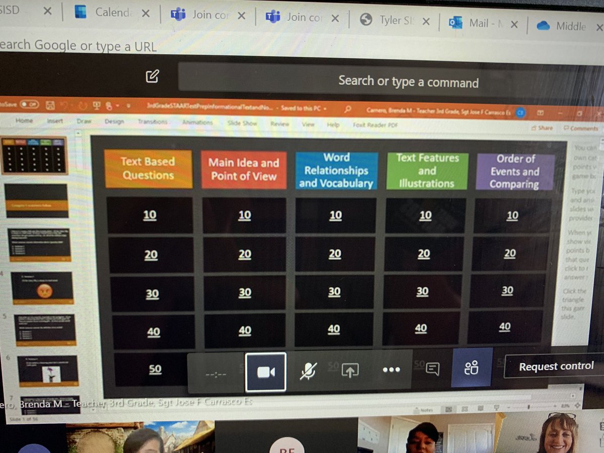 JMadrid_YISD's tweet photo. Fun jeopardy game during @BCarnero_JCE class meeting today. Scholars used their strategies and did a great job. I’m very impressed! #TeamSISD #BuffaloStrong #BuffaloBUS https://t.co/lRLzMQE1Co