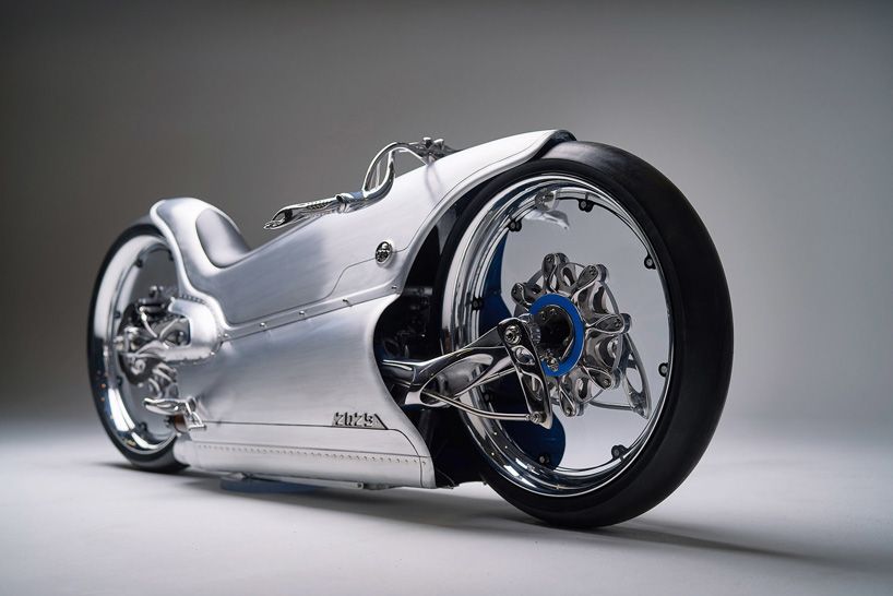 designboom's tweet photo. . @fullermoto builds futuristic 2029 electric motorcycle with 3D-printed titanium parts https://t.co/cGt5G5O7o8 https://t.co/6cduRBQegV
