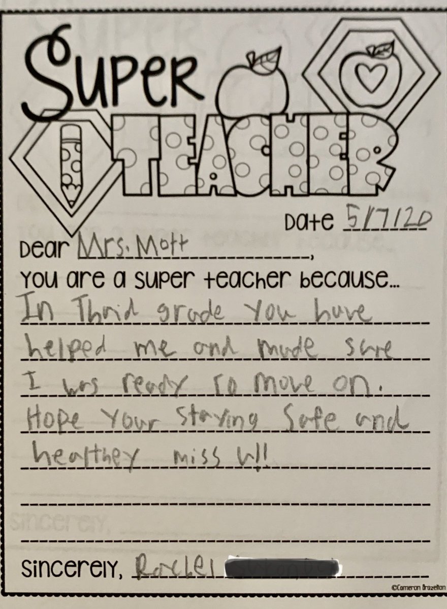 Today I got a letter from a student I taught a few years back! It was so kind and thoughtful of her! 💕 I loved getting to catch up with her and hear about the amazing things she’s doing at RHS! I’m thankful we have <a href="/MicrosoftTeams/">Microsoft Teams</a> to keep us connected! ☺️ #RandolphSchools