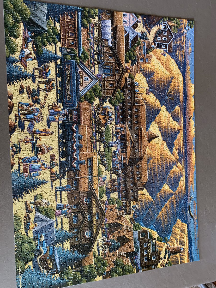 p4frame's tweet photo. Finally finished this 1000 piece puzzle of the Grand Canyon. This one was hard! I love puzzles because it reminds me of my mom.💗 https://t.co/bnXdaqu3nS