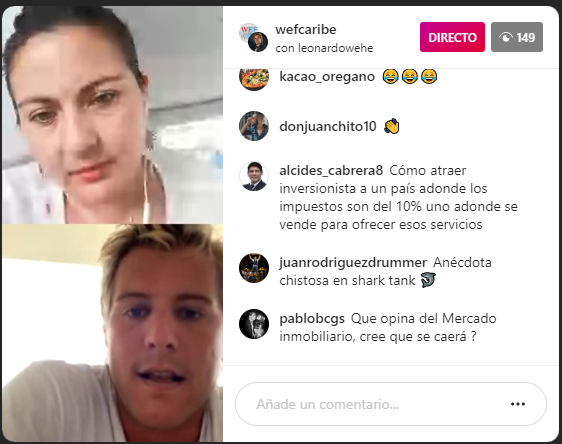 WEFCaribe's tweet photo. "Creer en el instinto emprendedor es el primer paso para iniciar a invertir y a emprender", nos comparte  @LeonardoWehe en nuestro Instagram Live en conversación con @johannasalgado1 
https://t.co/ZyaloNw3lv https://t.co/LAvFEc7wt7