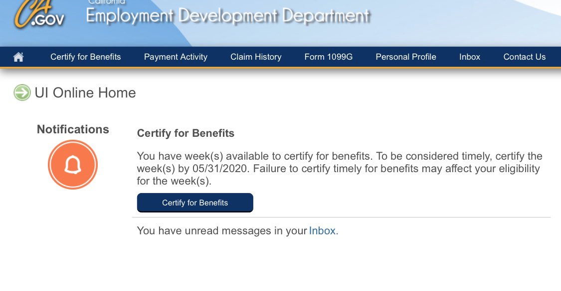 CassiB90's tweet photo. @Donshapiro1 @GavinNewsom @JulieSuCA @AsmEGarciaAD56 @CA_EDD The EDD rep only helped with filing a new claim. At the end of the conversation, she told me that I can log back in and click on the « certify for benefits » section &amp; I would be able to certify. If you see this, your claim is approved &amp; you are all set! https://t.co/GRLLyi3CQh