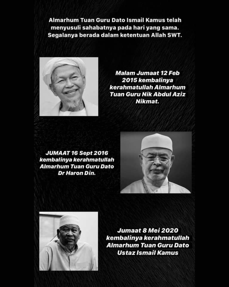 AlangShukrimun's tweet photo. #malamjumaat #takziah #tuanguru #ismailkamus #harondin #nikaziz https://t.co/AD4685wYuc