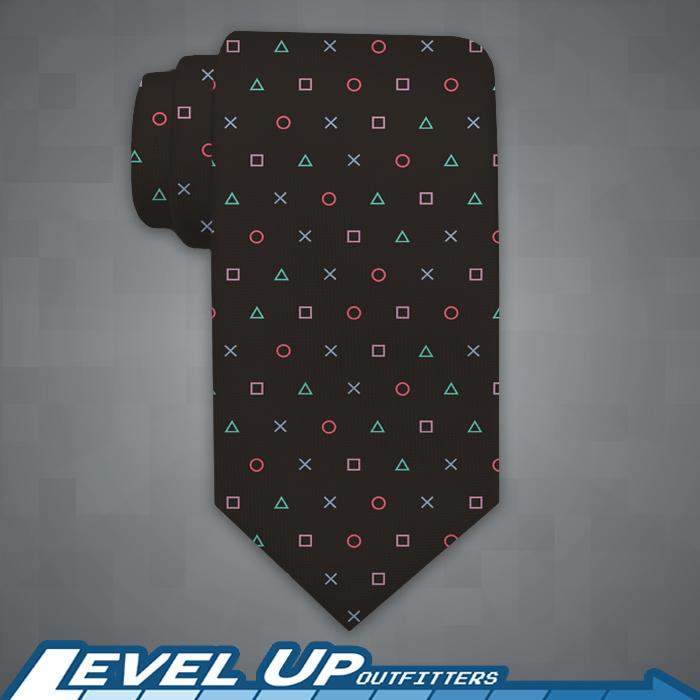 Bring your love of all things #Playstation into the office or any formal occasion with the Playstation Button Logo inspired #Necktie from #LevelUpOutfitters. Now only $15.00! levelupoutfitters.com/products/plays…