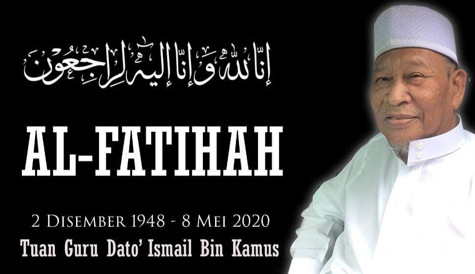 joranpancing's tweet photo. Salam takziah diucapkan kepada keluarga tokoh agamawan tersohor, Tuan Guru Dato' Ismail Kamus yang telah kembali ke rahmatullah Jam 12.30 pg 8 Mei 2020.

Moga Allah SWT mencucuri rahmat ke atas roh Almarhum Tuan Guru dan ditempatkan dikalangan mereka yang beriman. Al-Fatihah. https://t.co/zPnSAaXiDg