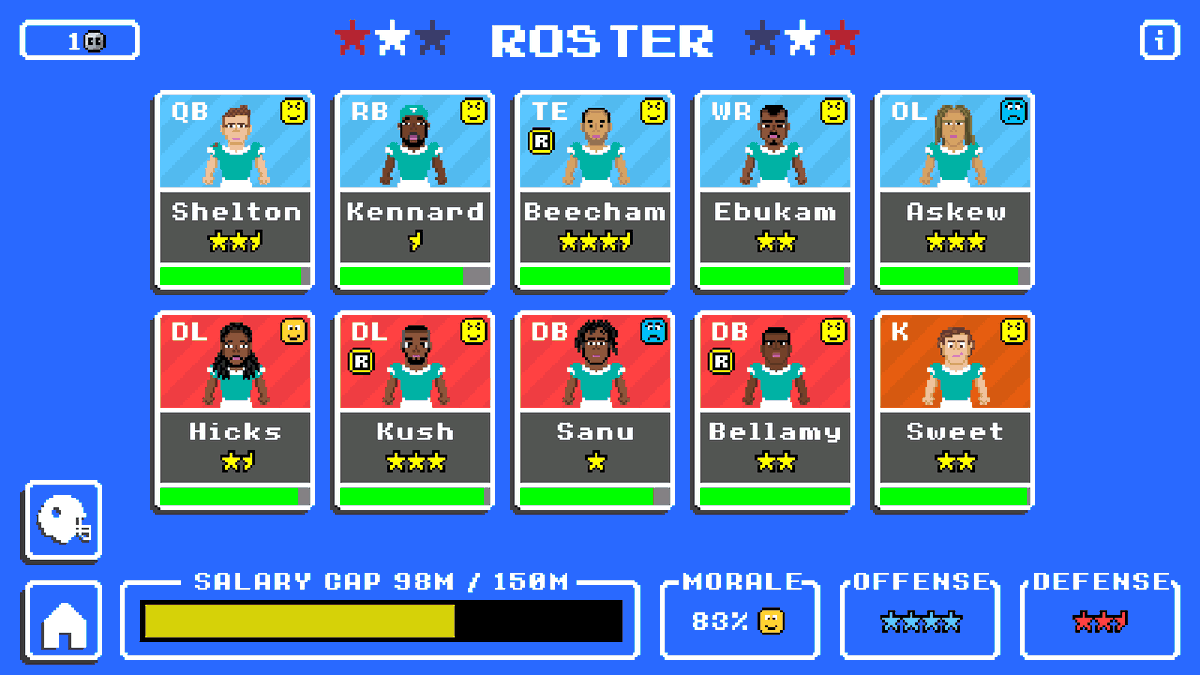 nerdnicolas42's tweet photo. Meu time é uma merda...
E eu ainda não fui derrotado, rumando para os Playoffs! 

#RetroBowl https://t.co/TL1rioOrbd