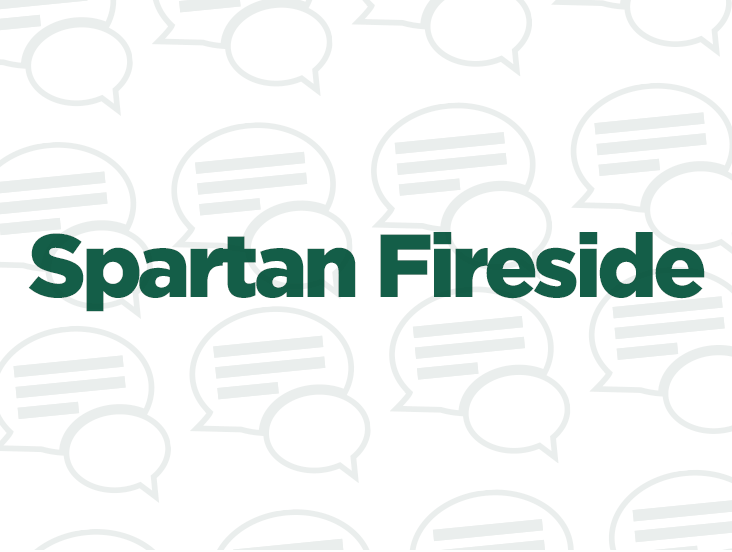 MSUHub's tweet photo. Ending the week, we're welcoming Dave Weismantel, University Physician, tomorrow at 9 a.m. on Spartan Fireside. Please join us in conversation here: https://t.co/dvt605B9N9 #iteachMSU https://t.co/GmIIYTGJjG