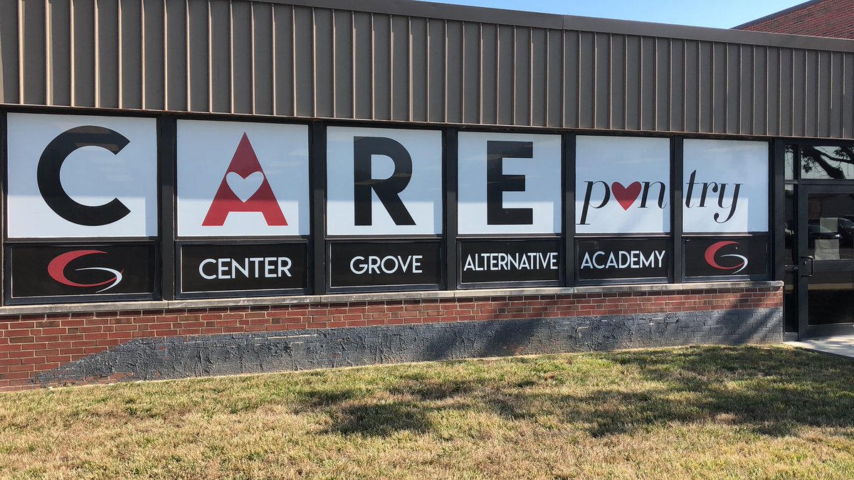 CGAltAcademy's tweet photo. The Center Grove CARE Pantry (2911 S. Morgantown Rd. Greenwood, IN.) will be open tomorrow (Friday, May 8) from 12:30-2:30. If you are a Johnson County resident and are in need of food, please come by. When you pull into the parking lot, we will come to your vehicle with food! https://t.co/WxxU3u03Y8