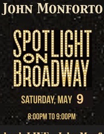 johnmonforto's tweet photo. "Spotlight on Broadway" @johnmonforto 
Saturday, May 9 -- 8:00pm to 9:00pm EST 
Facebook LIVE -John Monforto
#Broadway #phantomoftheopera https://t.co/qqNe2mZoC7