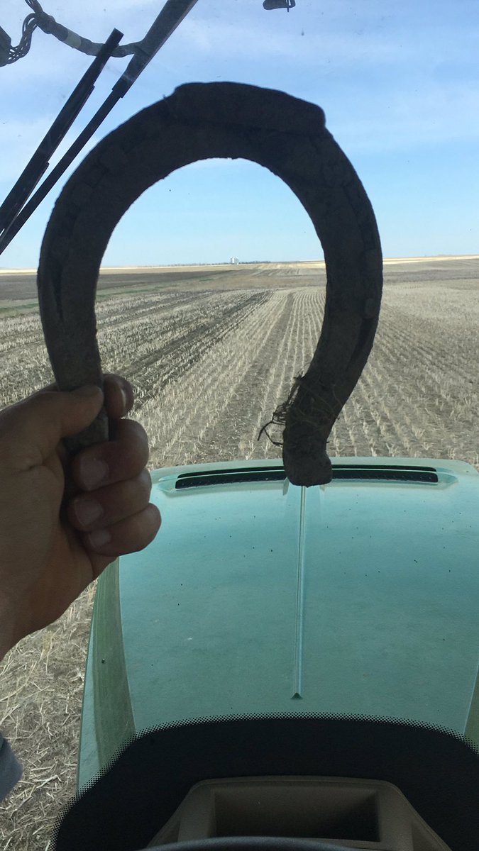 Hooked a horseshoe on airdrill shank today!  #lucky2020