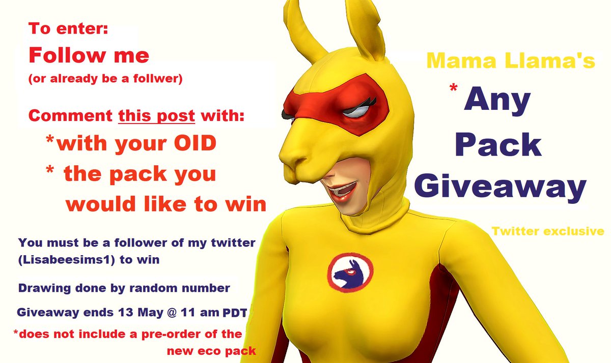 MY first Twitter exclusive pack giveaway. Does not include a pre-order of the Eco pack (BUT watch for that non-Twitter exclusive giveaway in early June)