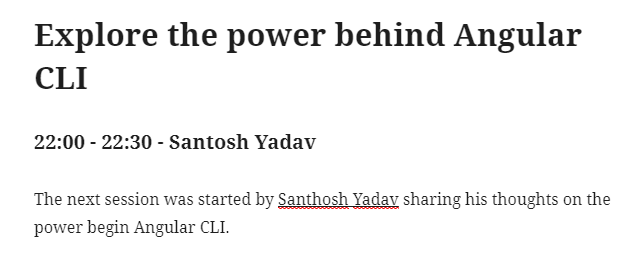 im_suhas_01's tweet photo. @SantoshYadavDev started to share his thoughts on the power being Angular CLI.
https://t.co/ATBM8cL6kM
#jsvidcon #jsvidcon2020 https://t.co/EFW69iFDQI