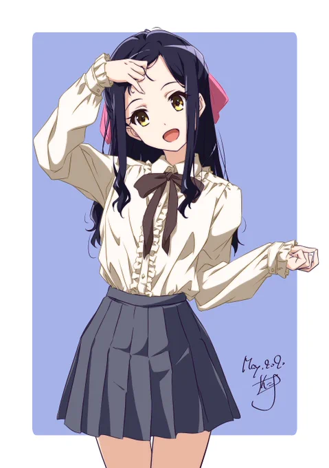金曜の誰でもないガール。。。おでこのチラリズム_φ(*'ω`*) 